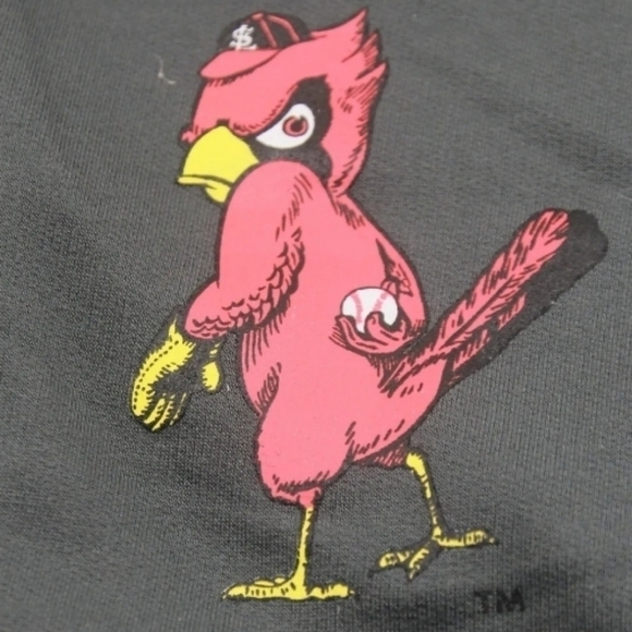 St Louis Cardinals hooded zip sweatshirt adult AT&T Logo - Picture 3 of 13